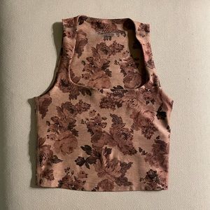 Beyond Yoga Square Neck Romantic Floral